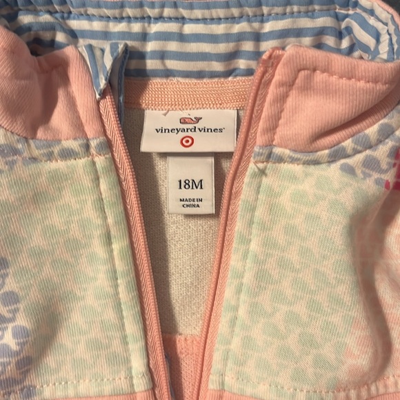 Vineyard Vines for Target toddler girl patchwork quarter zip sweatshirt - Picture 3 of 3